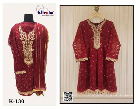 Kilruba K 130 Designer Pakistani Suits Catalog
